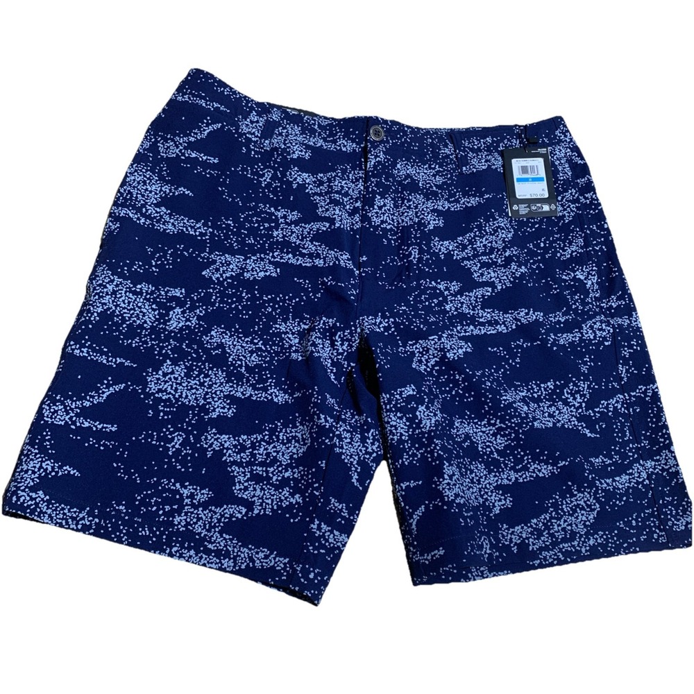 Under Armour Storm Golf Shorts Men's‎ 36 Printed Stretch Dark Blue 1377303 415